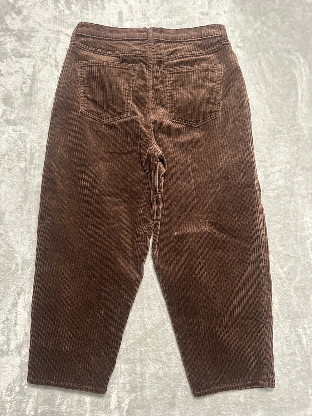 Lands End Corduroy Barrel Leg Pants Women’s 8P Petite Brown - Picture 2 of 7